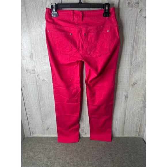 Jockey Women Hot Pink Pants Size 0 Cotton Stretch Slim Fit Summer Beach Cruise - Picture 2 of 7